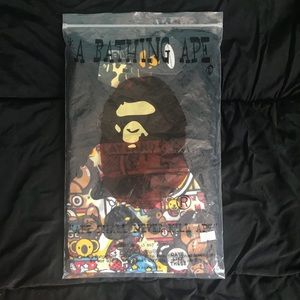 A Bathing ape Tee (New with tags) (Glows in dark)
